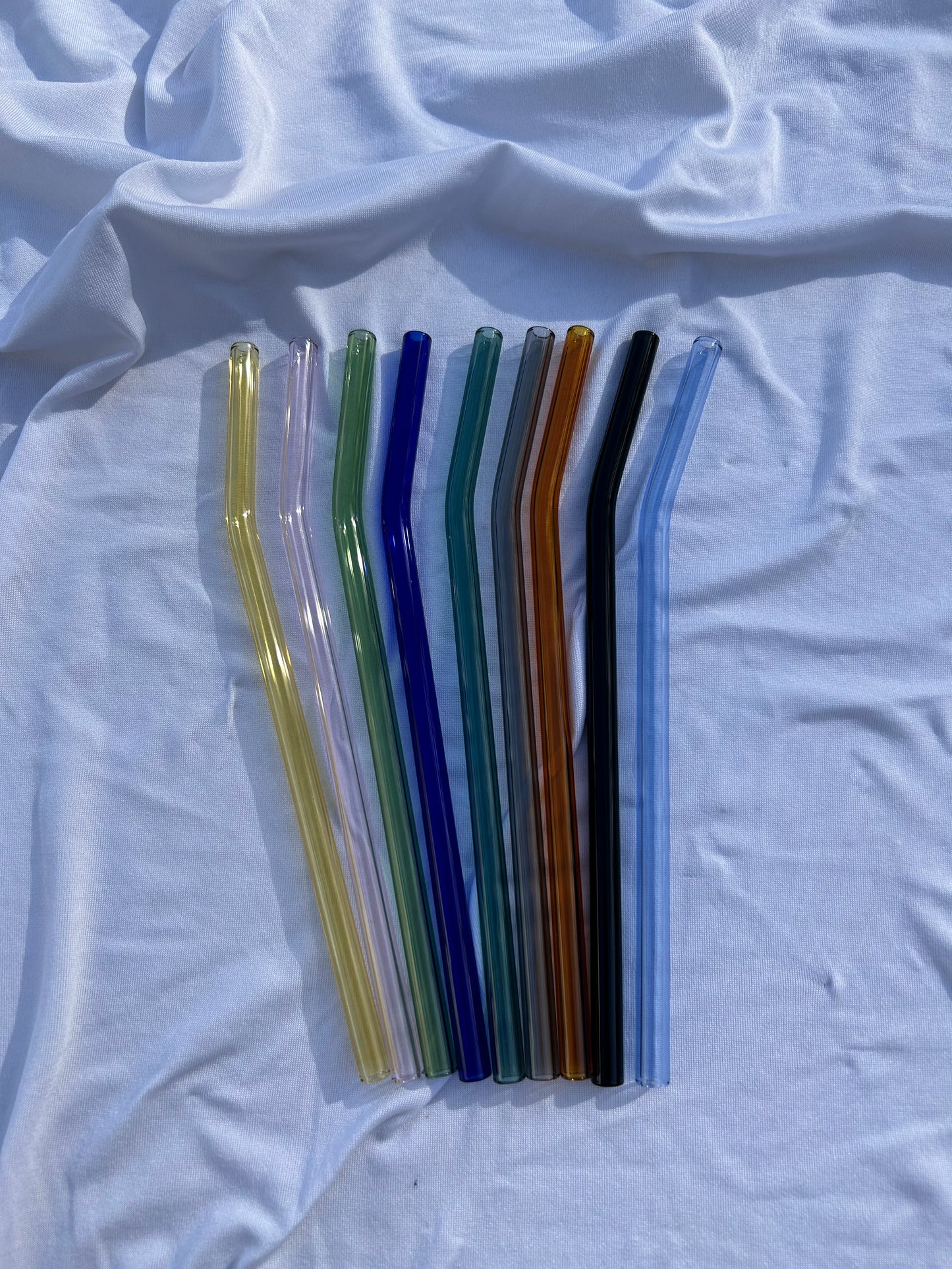 Multicolor Glass Straw